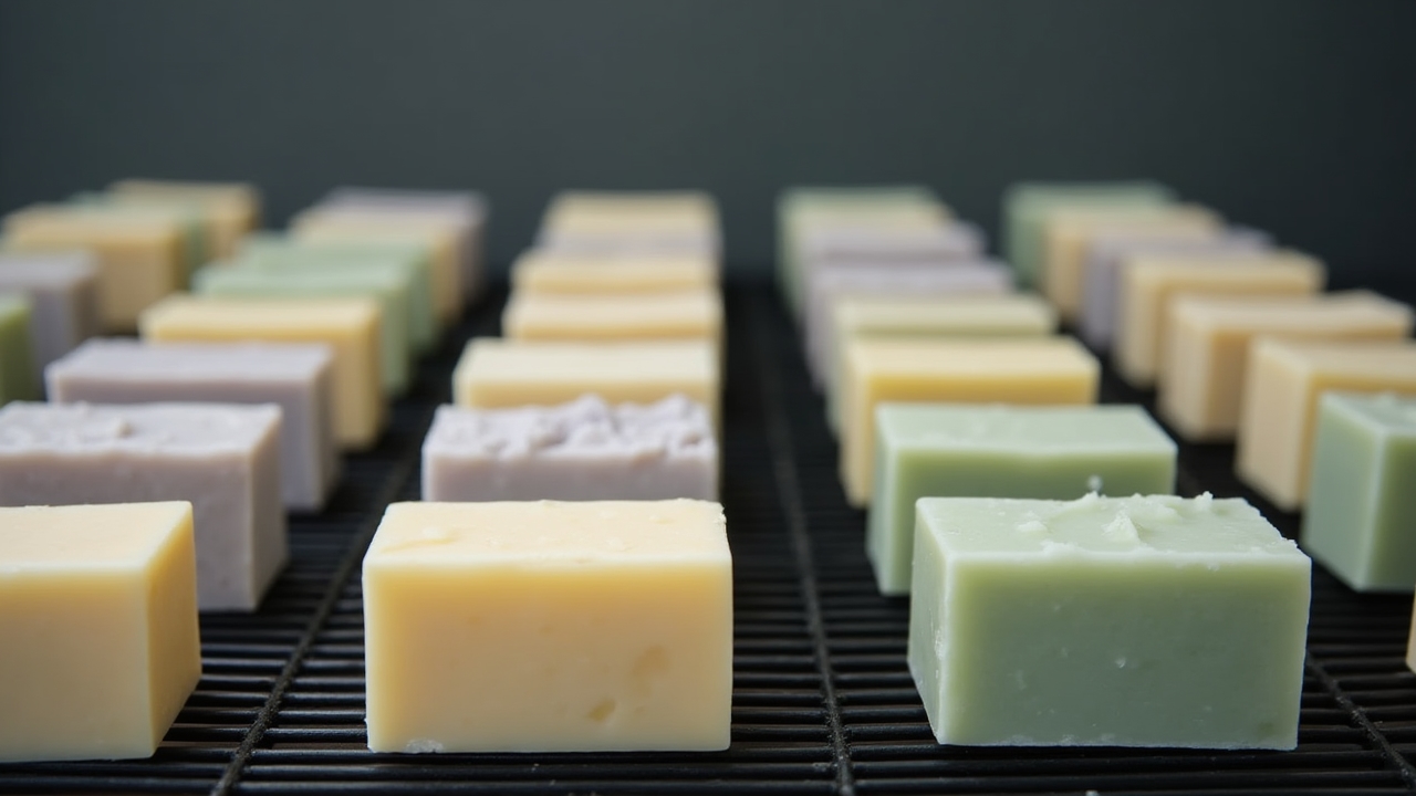 Séchage des savons au lait de chèvre