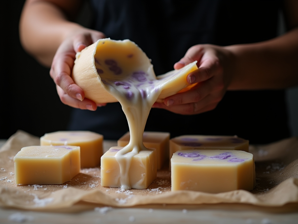 Préparation de la formule de savon au lait de chèvre